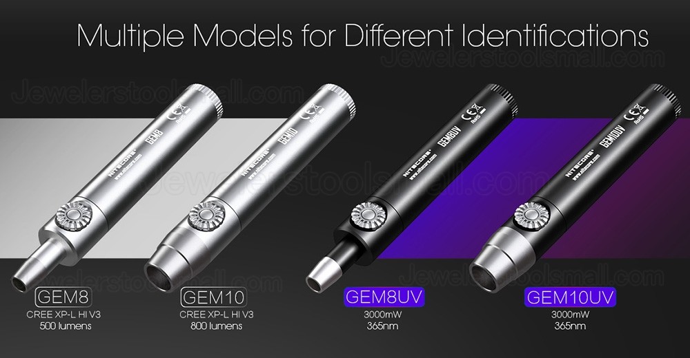 Nitecore GEM8 Professional Gemstone Identification Flashlight with Adjustable Brightness