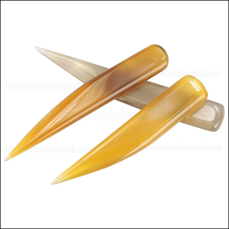 5Pcs 8cm Magic Faux Agate Knife Burnisher Polishing Hand Tool For Gold And Sliver Jewelry